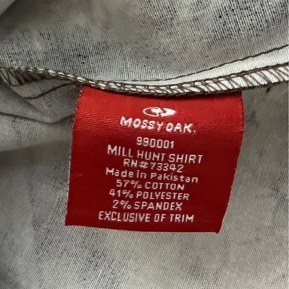 Mossy Oak Men's Long Sleeve Cotton Mill Hunt Shirt Size L - Picture 5 of 10
